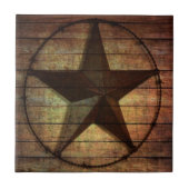 Western Land Primitive Stallholz Texas Star Fliese (Vorderseite)