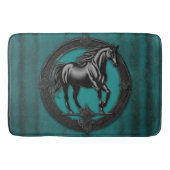 Western Land Reitpferd Aquamarin Badematte (Vorderseite)