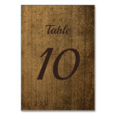 Western Land Rustikale Braunholz Stall Vintag Tischnummer (Rückseite)