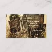 Western Land Rustikaler brauner Bauernwagen Visitenkarte (Vorderseite)