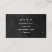 Western Land Schwarz und Weiß Cowboy Bulle Skull Visitenkarte (Rückseite)