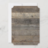 Western Land Stallholz rustikale Corporate Party Einladung (Rückseite)