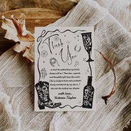 Western Land Thema Brautparty Dankeskarte