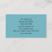 Western Land türkis Wirbel Aquarell Rabattkarte (Rückseite)