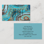 Western Land türkis Wirbel Aquarell Rabattkarte (Vorne/Hinten)
