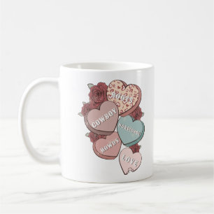 Western Land Valentinstag Herzen Kaffeetasse