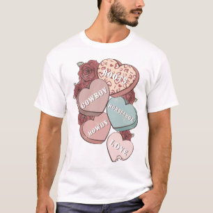 Western Land Valentinstag Herzen T-Shirt