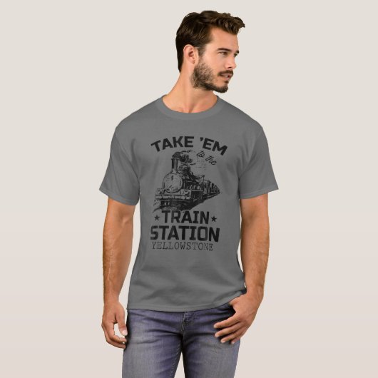Western Land Yellowstone nehmen Sie zum Zug T-Shirt (Vorne ganz)
