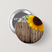 Western-Landsonnenblume barnwood Spitzes rustikale Button (Vorne & Hinten)