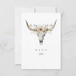 Western-Langkornmöbel Auswahl Hochzeitsfeier RSVP Karte