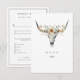 Western-Langkornmöbel Auswahl Hochzeitsfeier RSVP Karte