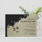Western Lanterns Bridal Dusche Einladungen (Stehend Vorderseite)