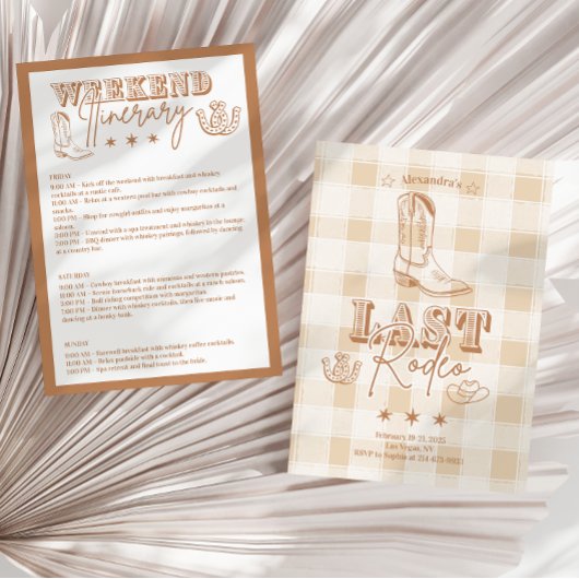 Western Last Rodeo Junggeselinnen-Abschied Einladung