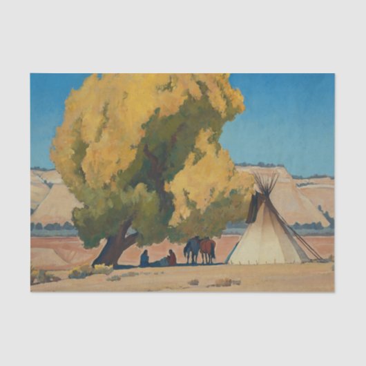 Western "Lazy Autumn" von Maynard Dixon Seidenpapier (Vorderseite)
