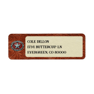 Western Leather Abschluss Envelope Rückgabezeichen
