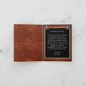 Western Leather Cowboy Foto Abschluss Einladung (Innenseite)