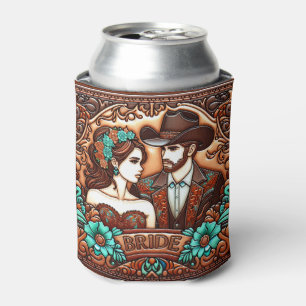 Western Leather Print Wedding Bridge Individuelle  Dosenkühler