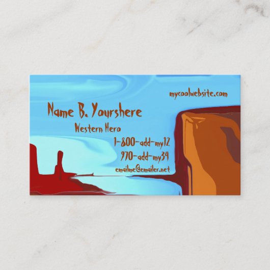 Western-Leben-Farbgeschäfts-Karte Visitenkarte (Vorderseite)