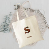 Western-Leder-Anfangsmonogramm S Tragetasche