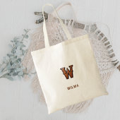 Western-Leder-Monogramm-Anfang W Tragetasche
