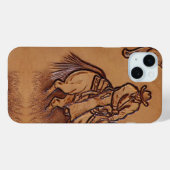 Western Lederpferd Riding Rodeo Cowboy Case-Mate iPhone Hülle (Rückseite (Horizontal))