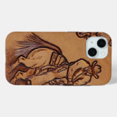 Western Lederpferd Riding Rodeo Cowboy Case-Mate iPhone Hülle (Rückseite (Horizontal))