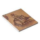 Western Lederpferd Riding Rodeo Cowboy Notizblock (angewinkelt)