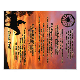 Western Lehrer Wertungsgedicht drucken Fotodruck