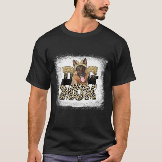 Western Leopard Deutscher Schäferhund Mama Muttert T-Shirt (Vorderseite)