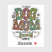 Western Leopard Pattern Dog Mama Knochen Aufkleber (Blatt)