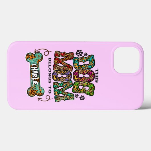 Western Leopard Pattern Dog Mama Knochen Case-Mate iPhone Hülle (Rückseite (Horizontal))