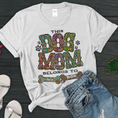 Western Leopard Pattern Dog Mama Knochen T-Shirt