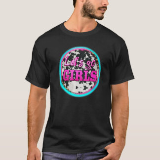 Western Leopard Pink Lets Go Girl Country Vibe T-Shirt