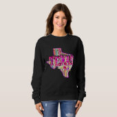 Western Leopard Serape Texas Staat Zuhause Texas C Sweatshirt (Vorne ganz)