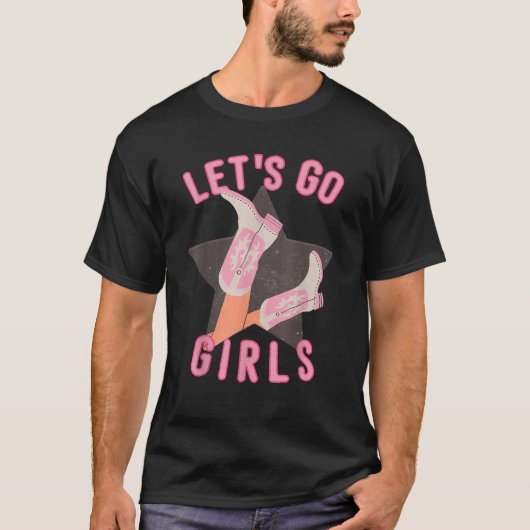 Western Let s Go Girls Bridal Bachelorette Party M T-Shirt (Vorderseite)