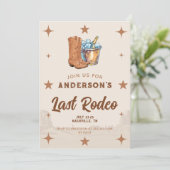 Western Letzte Rodeo Junggeselinnen-Abschied Einla Einladung (Stehend Vorderseite)