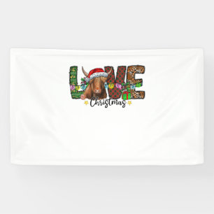 Western Liebe Weihnachten Schottische Kuh Highland Banner