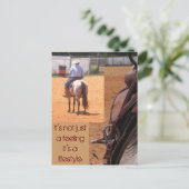Western Lifestyle Postkarte (Stehend Vorderseite)