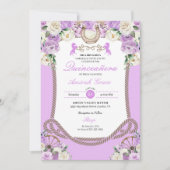 Western Lila Charro Cowgirl Quinceañera Einladung (Vorderseite)