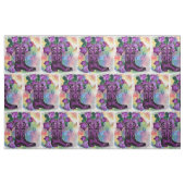 Western-lila Cowboystiefel mit Blumen-Gewebe Stoff (Fat Quarter (45,7 x 55,9 cm))