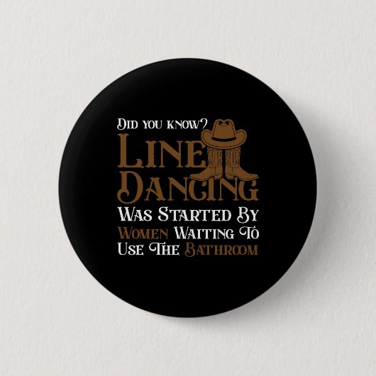 Western Line Dance 5678 Funny Line Tanz Button (Vorderseite)