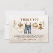 Western Little Cowboy Clothesline Danke (Vorderseite)