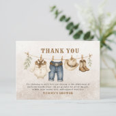 Western Little Cowboy Clothesline Danke (Stehend Vorderseite)