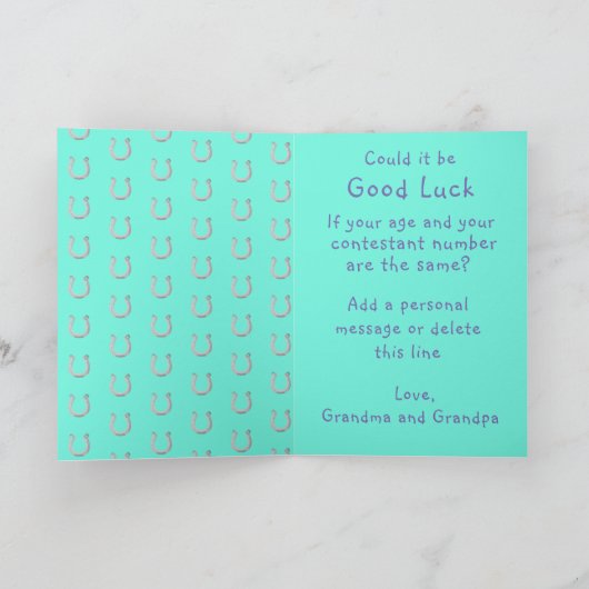 Western Little Cowboy Erstgeburt Rodeo Custom Karte (Innenseite)