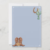 Western Little Cowboy Foto Baby Boy Dusche Einladung (Rückseite)