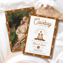 Western Little Cowboy Rodeo Foto Babydusche