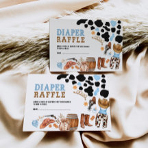 Western Little Cowboy Rodeo Party Diaper Raffle