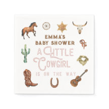 Western Little Cowgirl Babydusche