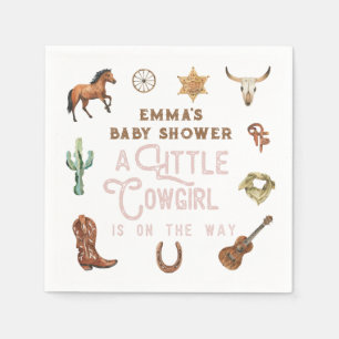Western Little Cowgirl Babydusche Serviette