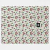 Western Llamas & Cactus | Große Fleecedecke (Vorderseite (Horizontal))